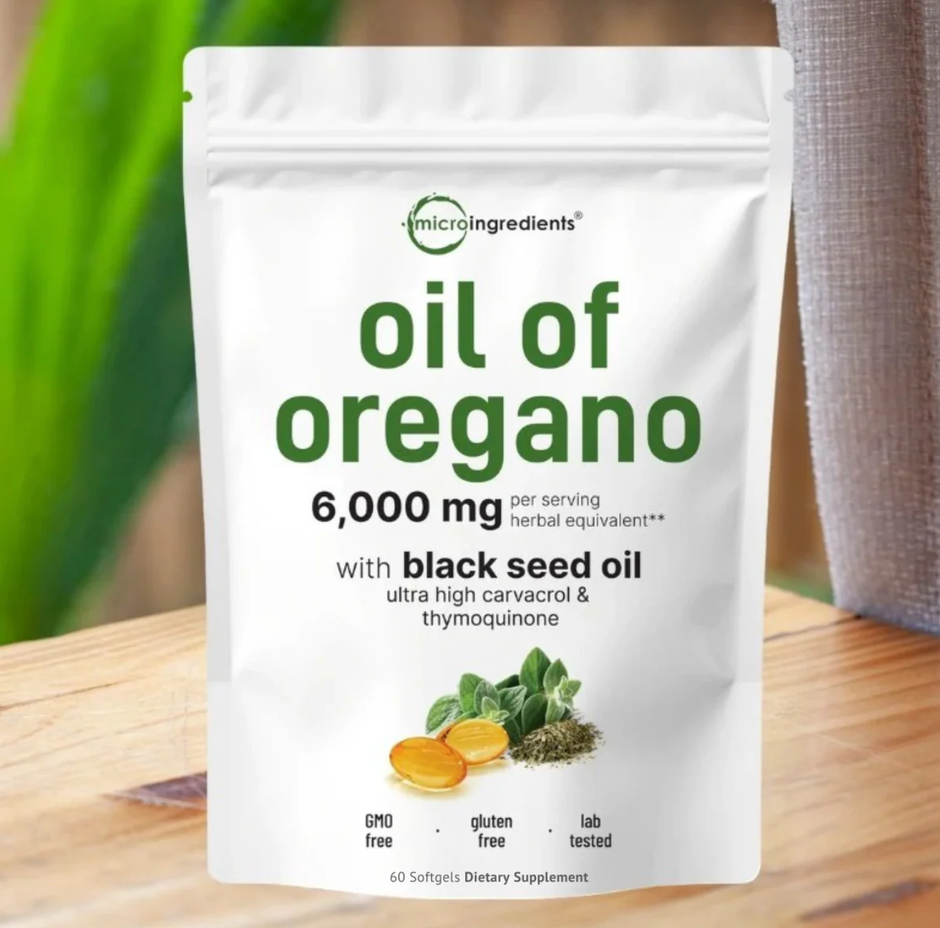 Aceite de orégano con aceite de semilla negra