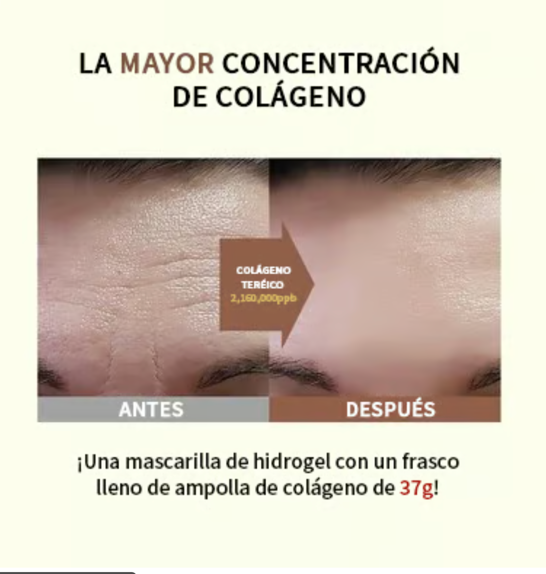 🔥50% OFF🔥Mascarilla reafirmante antiarrugas con colágeno profundo