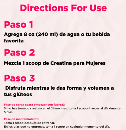 Monohidrato de creatina para mujeres