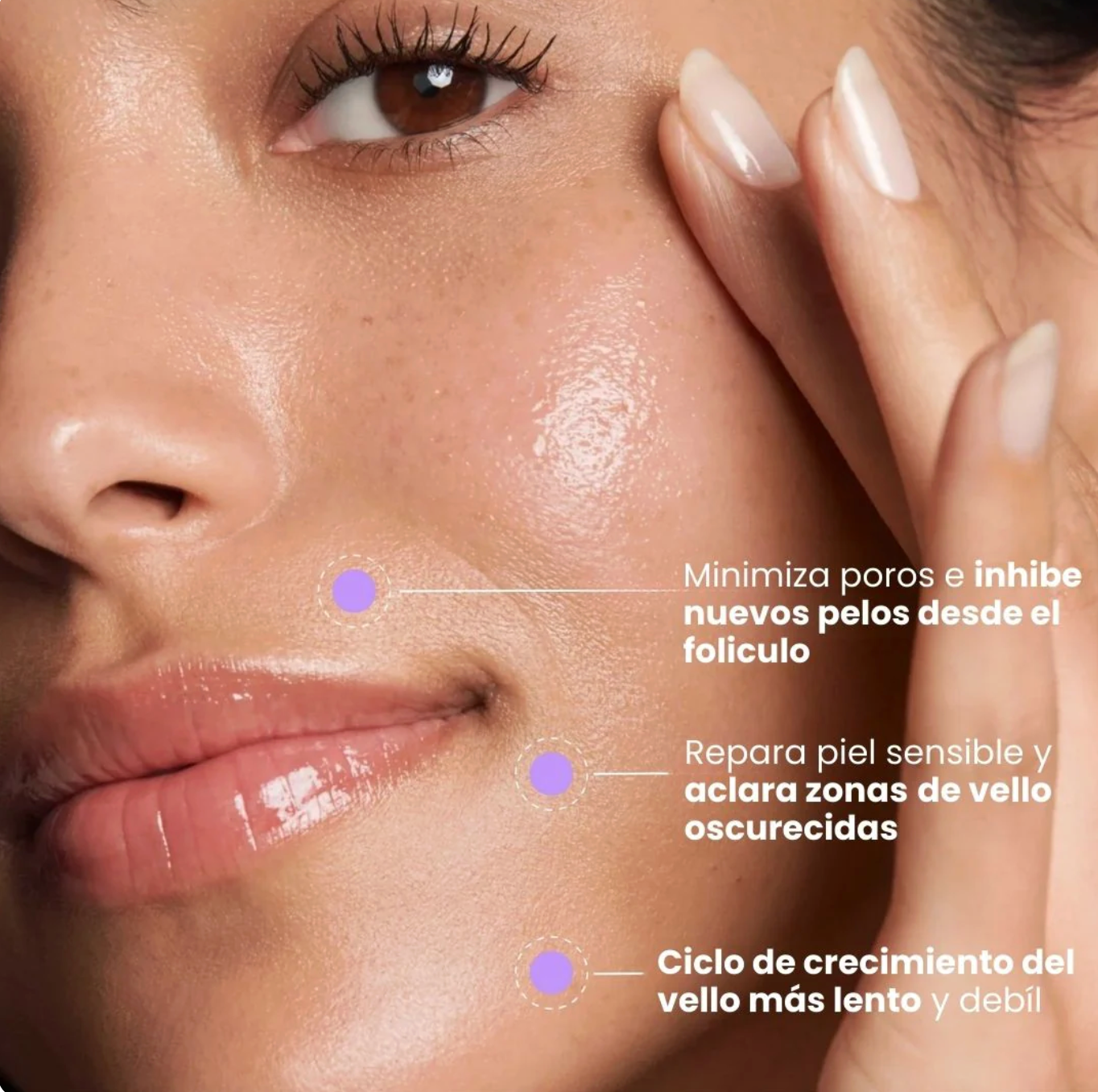 FluvéaSkin® - Vello más fino y menos visible con Raiz de Cyperus Rotundus