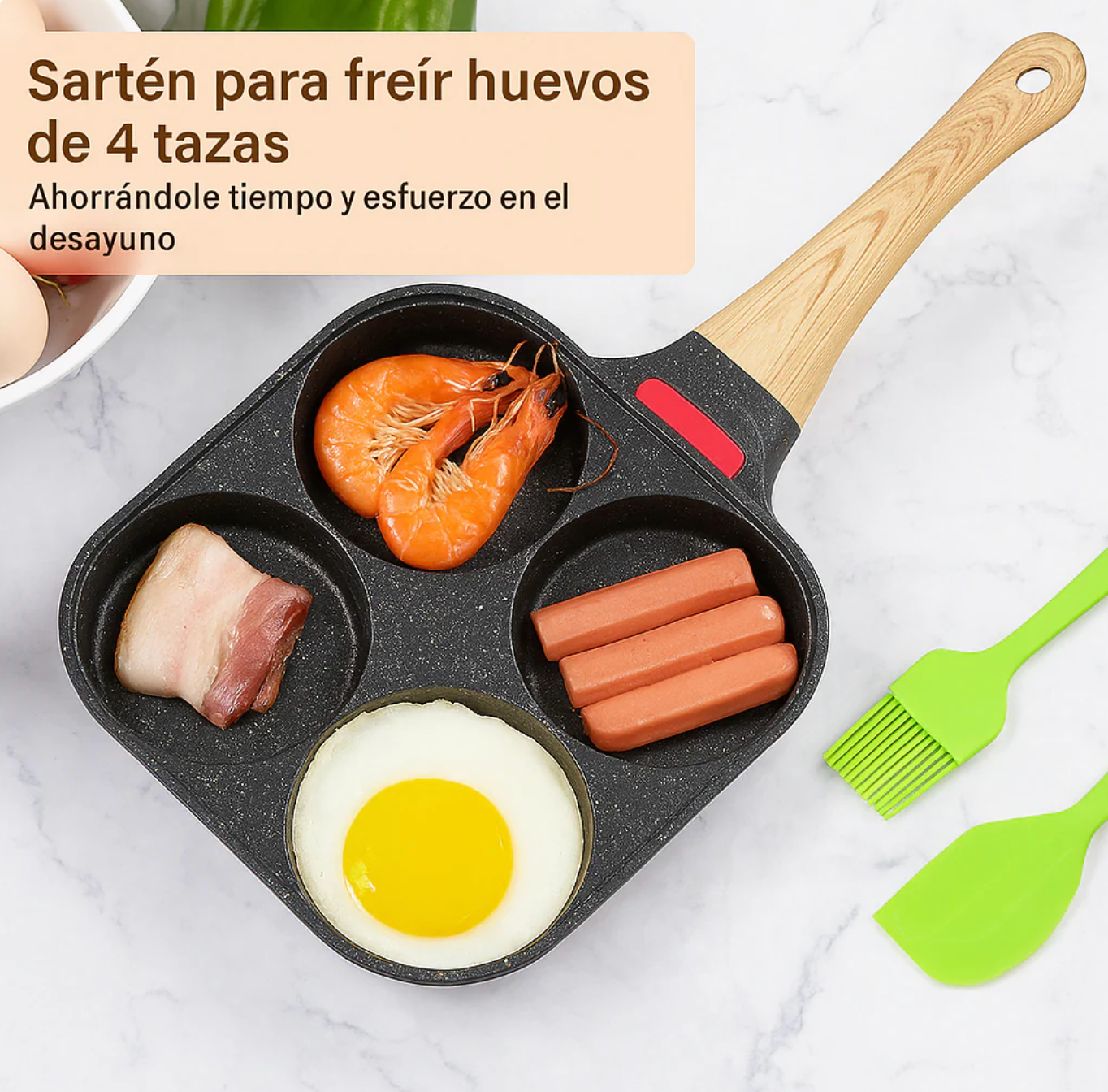 Sartén antiadherente de aleación de aluminio.