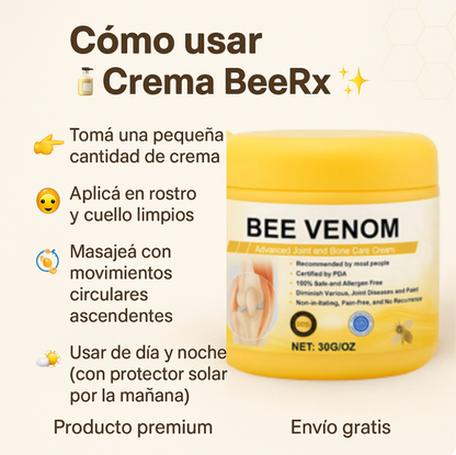 2x1 CREMA BeeRx + Envío Gratis: Piel Firme en 1 Mes