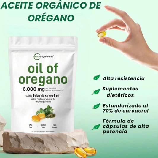 Aceite de orégano con aceite de semilla negra