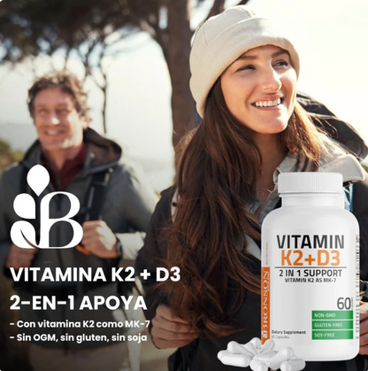Bronson - Suplemento de vitamina K2 con D3 - OFERTA 2X1