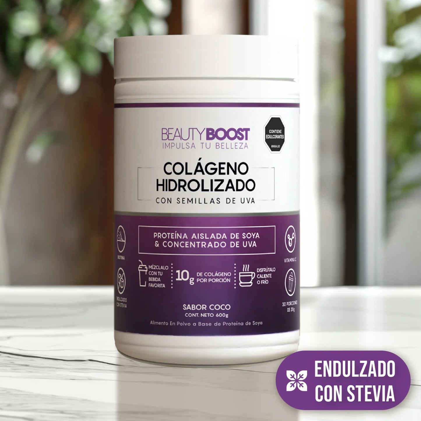 Colágeno hidrolizado con resveratrol y biotina - coco