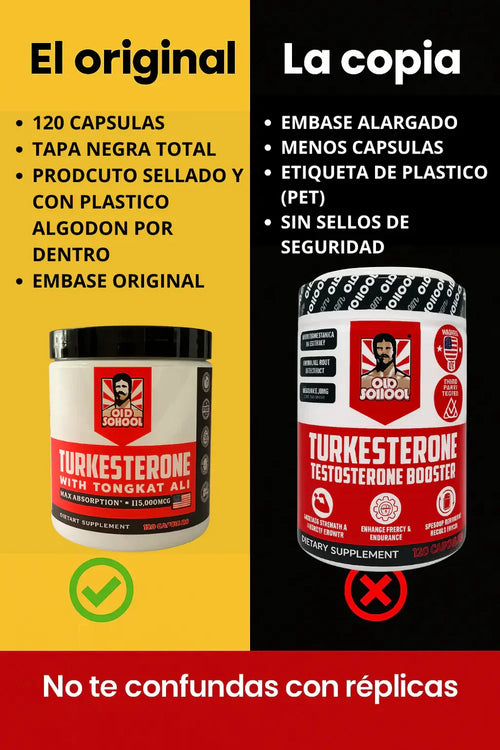 TURKESTERONE PRO OLD SCHOOL ORIGINAL - 120 CAPS - Potncia tu fuerza y crescim